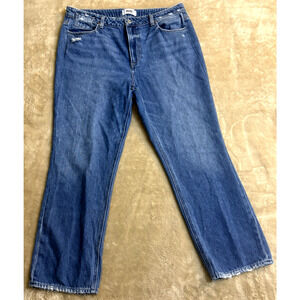 Paige Women’s Size 32 Noella Light Wash Distressed Straight Leg Denim